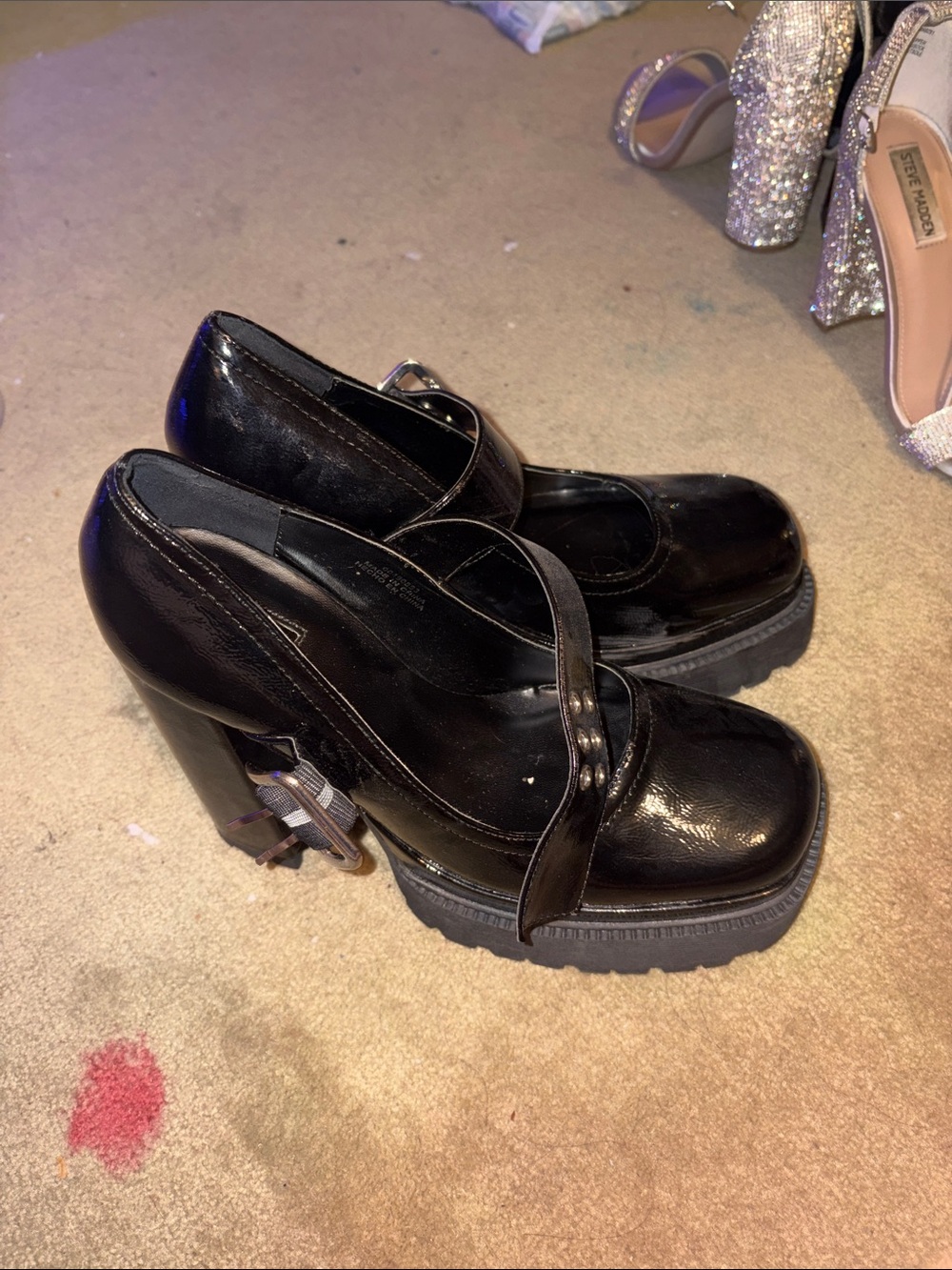 Black Mary Jane Platform Heels